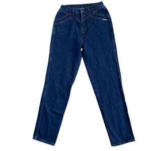 Vintage 90s Rockies Ultra High Rise Pocketless Back Mom Jeans Dark Wash